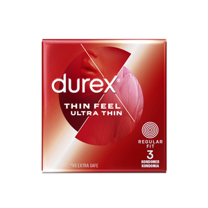 Durex tynd føler ultra tynde kondomer 3 stk.