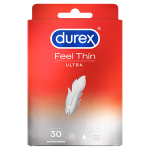 Durex tuntuu erittäin ohuilta kondomeilta 30 kpl.